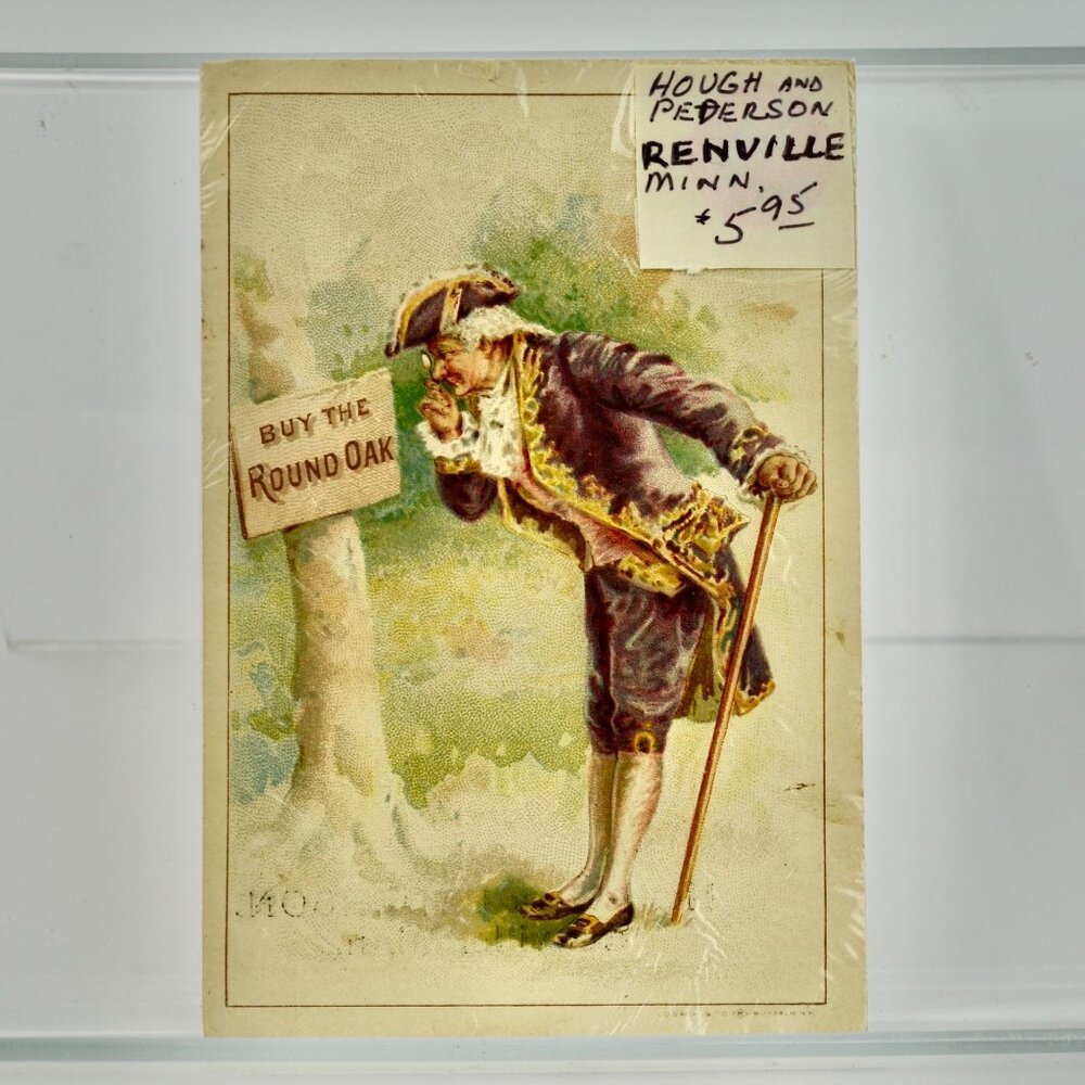 P D Beckwith Round Oak Victorian Trading Card Antique